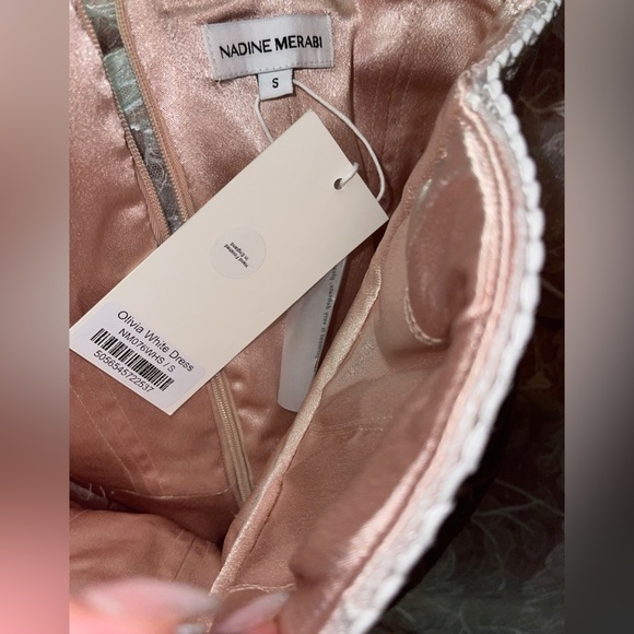 NWT Nadine Merabi White Lace Olivia dress - Picture 12 of 15